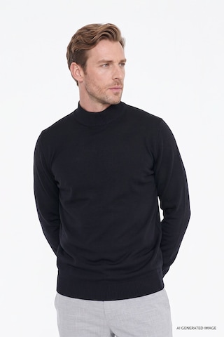 AC&Co / Altınyıldız Classics Altinyildiz Classics Erkek Lacivert Standart Fit Normal Kesim Yarım Balıkçı Yaka Triko 4A4923100005LACXXL Lacivert