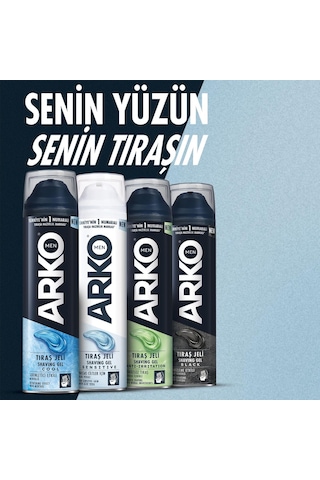 Arko Men Tıraş Jeli Black Aktif Kömürlü 200 Ml