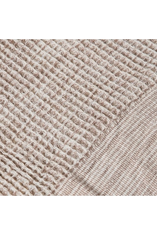 Kyver Sihirli Waffle Desenli %100 Pamuk Peştamal 90x190 Cm Bej