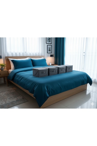 4'lü Gri Çorap Hurcu Çok Amaçlı Dolap Içi Ve Çekmece Içi Düzenleyici 29x24x17 Cm Gri