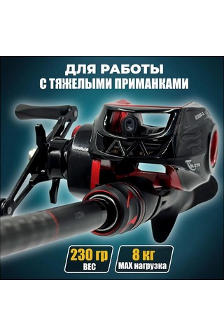 Gajeena Sağ El Metal Kırmızı-siyah Drop Spinning Reel, Anti-explosion Line, Uzun Atış, Köprü Botu Balıkçılığı, Marlin Levrek İçin Luya Makinesi