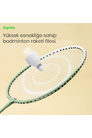 Agnıte Er501 Badminton Raketi Demir Alaşımlı Tekli Paket Mavi/yeşil