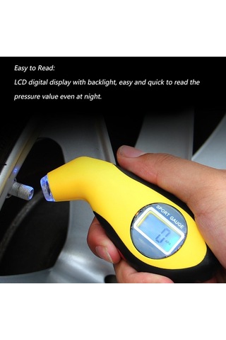 0-150psı Dijital Lastik Basıncı Göstergesi Lcd Arkadan Aydınlatmalı Ekran İle Araba Lastik Basıncı Dedektörü