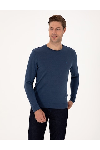 Pierre Cardin Erkek İndigo Melanj Kazak /triko 50314192-vr155 İndigo Melanj