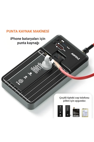 Awithz Mc1 4000mah Dahili Bataryalı Hassas Pil Punta Kaynak Makinesi İphone/silindirik Batarya Onarımı İçin