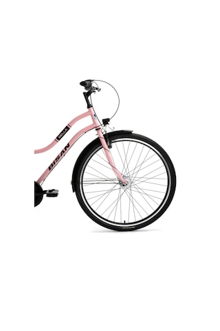 Bisan Bella Şehir Bisikleti 34 Cm V 24 Jant 3 Vites Pudra Pembe Siyah Pudra - Pembe