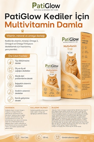 Patiglow Kedi Multivitamin Damla