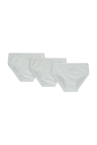 Artı Çorap Classic 3'lü Kız Slip Set - Beyaz