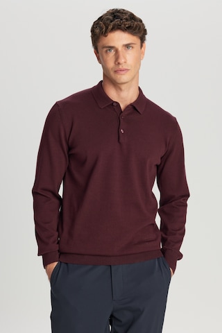 Altınyıldız Classıcs Erkek Bordo Pamuklu Standart Fit Normal Kesim Polo Yaka Triko Kazak