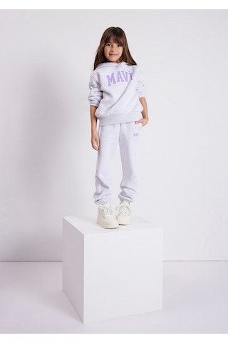 Mavi - Mavi Logo Baskılı Kapüşonlu Gri Sweatshirt 7610035-85438 Gri