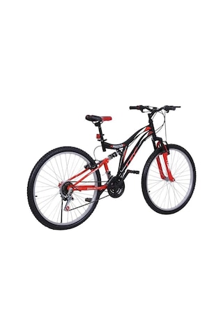 Belderia Tec Master 26 Jant 21 Vites Çift Amortisörlü Dağ Bisikleti 48 Cm Siyah / Kırmızı Siyah - Yeşil