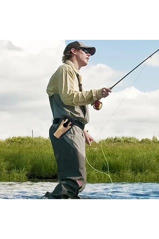 Techbloom Siyah 1 Adet Portatif Olta Kamışı Bel Bandı Plastik Malzeme Ayarlanabilir Eller Serbest Hızlı Çekme Tasarımı Fly Fishing Ve Kıyı Balıkçılığı İçin