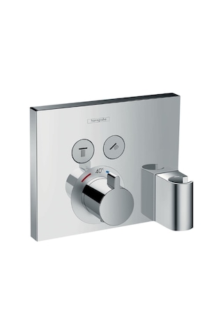 Hansgrohe Showerselect Termostat Ankastre Montaj, 2 Çıkış İçin Hortum Bağlantısı Ve Duş Askısı İle Krom Krom