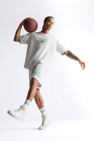 Defacto Defactofit Nba Boston Celtics Standart Fit Kısa Paça Şort E4861ax25augr519 Gri