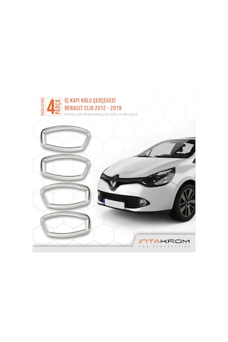 intakrom Renault Clio 4 Krom İç Kapı Kolu Çerçevesi 4 Parça 2012 ve Üzeri N11.2493