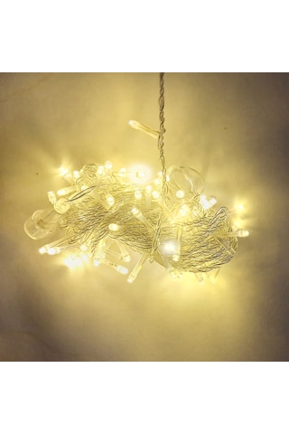 Led Aydınlatma 10 Mt Şeffaf Kablo Ağaç Işığı 100 Ledli Gün Işığı,