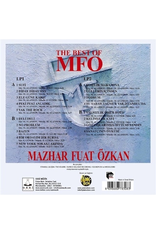 Mazhar Fuat Özkan - The Best Of Mfö 2 Plak
