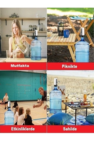 Reoona Otomatik Şarjlı Sebil Damacana Su Pompası Usb Şarjlı Renkli