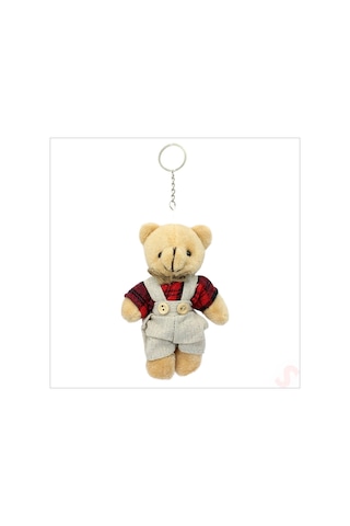 Pelüş Kıyafetli Ayıcık Anahtarlık, 13 X 8,5 Cm - Erkek Model