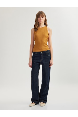 Koton Kolsuz Bisiklet Yaka Slim Fit Basic Atlet Kahverengi 5sak10020uk Kahve