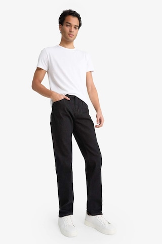 Defacto Sergio Regular Fit Normal Kalıp Normal Bel Boru Paça Jean Pantolon F4617ax25aunm40 Siyah