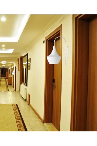 Bombeli Beyaz Aplik Dekoratif Duvar Lamba Kafe Pastane Vintage Salon Fırın Için Otel Ofis Ev Beyaz