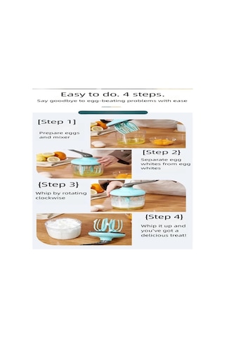 Jialan Yumurta Çırpıcı El Mikseri Yarı Otomatik Yumurta Çırpma Yeşil