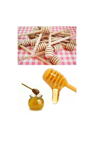 Argem Doğal Ahşap Bal Kaşığı Gümüş