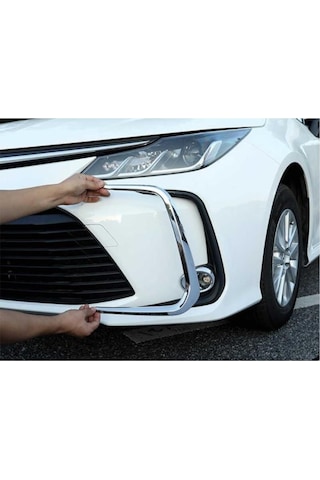 Toyota Corolla Uyumlu 2019-2021 Ön Sis Kaşı Krom