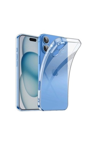 Apple iPhone Uyumlu 16 Plus Kılıf Lüx Şeffaf Silikon