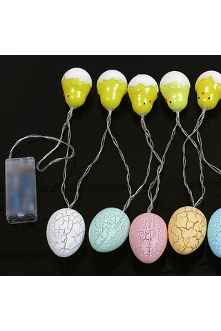 Qingmipy 10 Led Yumurta Şekilli Renkli Pil İle Çalışan Işık Zinciri, İç Mekan Ve Dış Mekan Dekorasyonu İçin Mükemmel Parti Ve Tatil Aydınlatması Çok Renkli