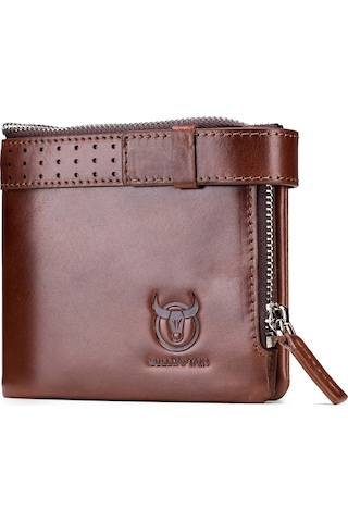 Moveevo Erkek Deri Üç Katlı Cüzdan Kahve Rengi - Vintage Stili, Çoklu Kart Slotu Ve Para Bölmeleri İle Önemli Eşyalarınızı Güvenle Taşıyın Kahve