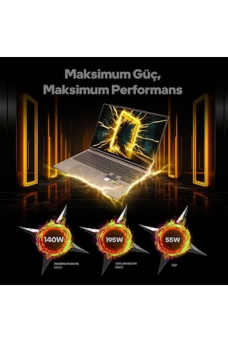 Game Garaj Slayer R9T-5070TIC1 R9-9955HX 32 GB 1 TB SSD RTX5070TI 16" Dos Dizüstü Bilgisayar