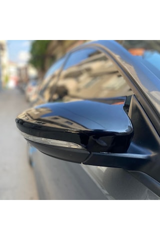 Volksvogen Jetta Mk6 2011 Sonrası Batman Yarasa Ayna Kapağı Piano Black Abs Plastik
