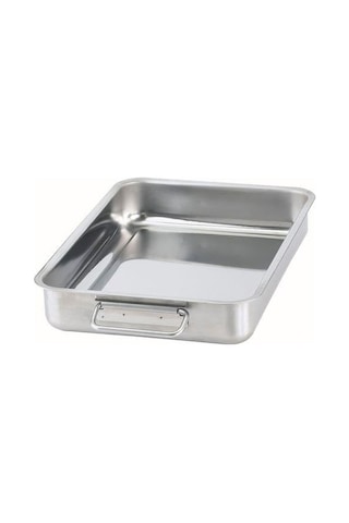 Ikea Metal Kare Fırın Kabı 24x34 Cm Paslanmaz Çelik Kulplu Kare Fırın Pişirme Tepsisi Sku: Smg8690010560483 Ahşap