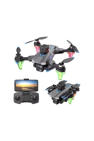 C19s Drone 5g Fpv Kamera Fırçasız Motor Optik Akış Rgb Işıklı Katlanabilir Drone