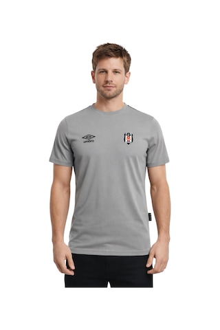 Beşiktaş Umbro Beşiktaş Antrenman T-shirt Pamuklu 25/26 Uv Kutu Gri.