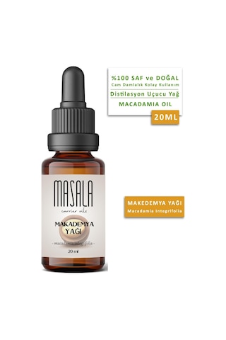 Masala Soğuk Pres Macadamia Yağı 20 ML