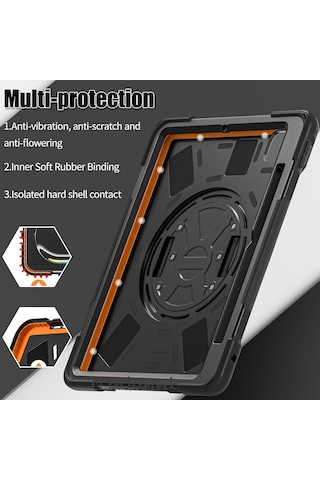 Apple Uyumlu iPad Pro 11 İnç M4 2024 Kılıf Askılı Defender Zırh Tank