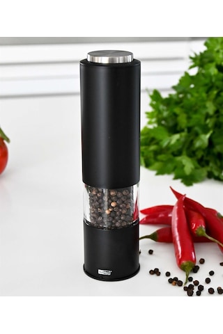 Adhoc Tropica Black Elektrikli Tuz/Biber Değirmeni Siyah Ah-Ep22