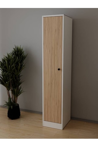 Harmony Mutfak Kiler Dolabı Banyo 5 Raflı Çok Amaçlı Dolap Beyaz & Atlantik Çam Beyaz - Atlantik Çam