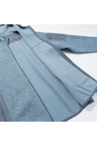 Açık Hava Sporları İçin Kapüşonlu Polar Astarlı Rüzgar Geçirmez Ve Sıcak Ceket Siyah