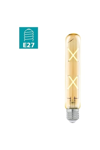 Ayrex Vintage Led Ampul, E27, 4w, 2500k Sıcak Sarı Işık, Amber Cam, 18,5 Cm, Rustik Ampul Amber Renk Çubuk Cam Retr