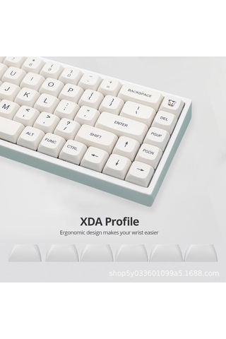 Kangvka Beyaz Japon Dili Pbt Klavye Tuş Takımı - Çok Dilli Minimalist Tasarım Diğer