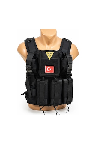 Süngü Tactical Siyah Hücum Yeleği