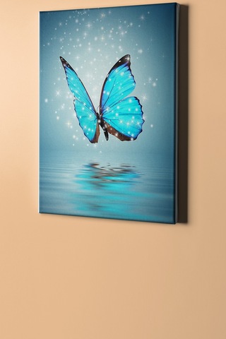 Webstyle Sayılarla Boyama Seti Kasnaklı Mavili Kelebek 50x65 Cm