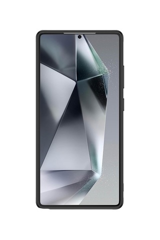 Zore Samsung Galaxy S25 Ultra Uyumlu Kılıf Kamera Korumalı Şeffaf Arka Yüzey Omsy New Roll Kapak-siyah