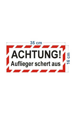 Almanca Reflektör Achtung Etiket