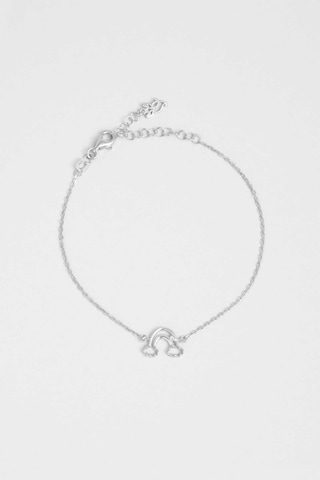 So Chic Gökkuşağı 18 Ayar Beyaz Altın Kaplama 20 Cm Gümüş Bileklik Rodyum