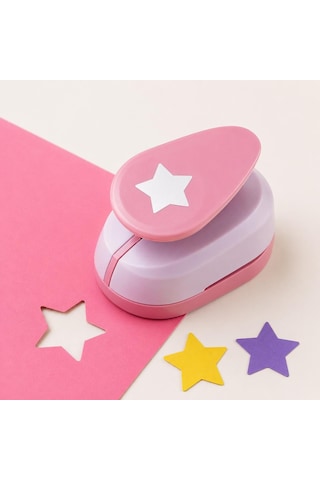Ofisinn Şekilli Büyük Boy Delgeç/şekilgeç 3.8 Cm Yıldız Pembe